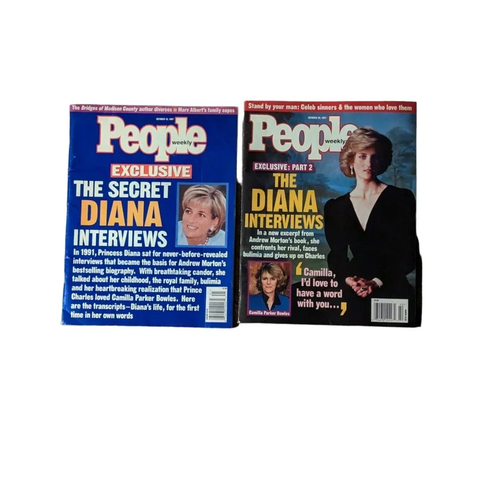 2 Lot People Weekly Magazine Oct 13&20 1997 The Diana Interviews Princess Pt 1&2